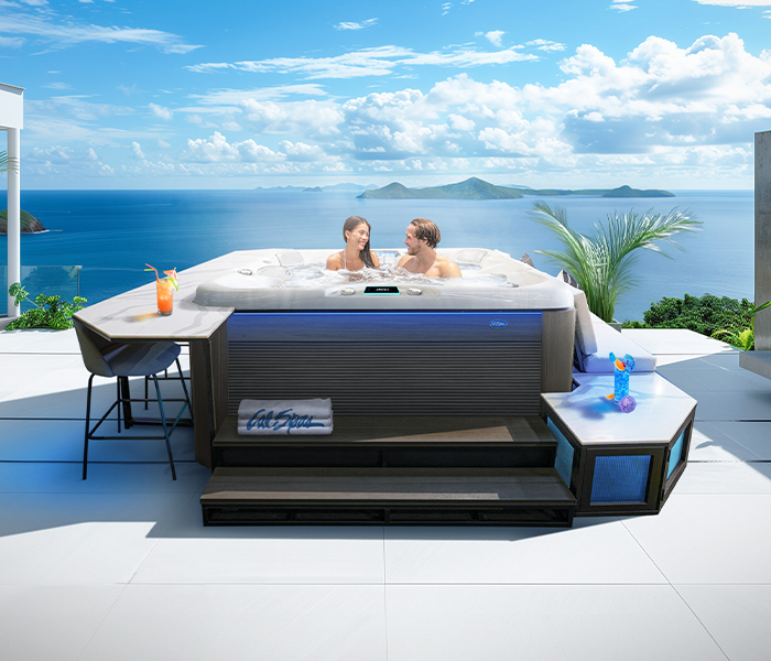 Calspas hot tub being used in a family setting - Mission Viejo